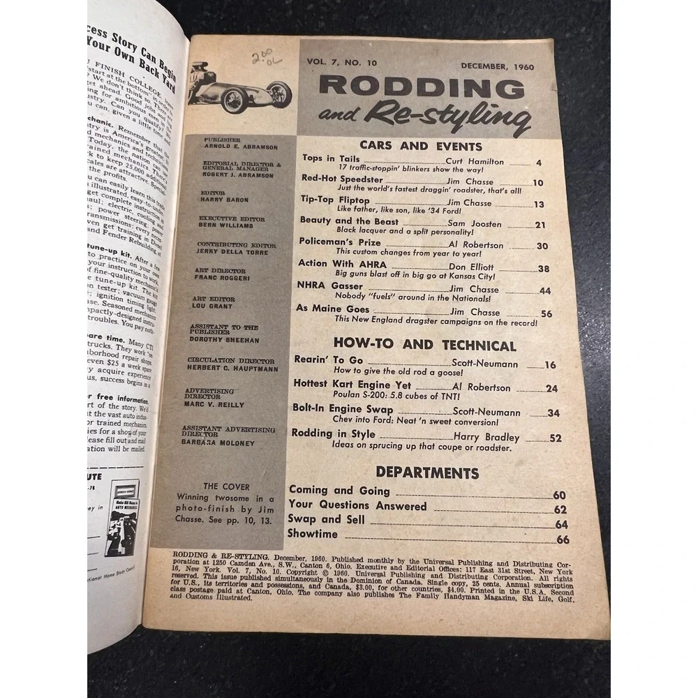 Vtg Hot Rod & Custom Car Magazine Lot 1957–1961‎ Custom Rodder, Rod & Custom
